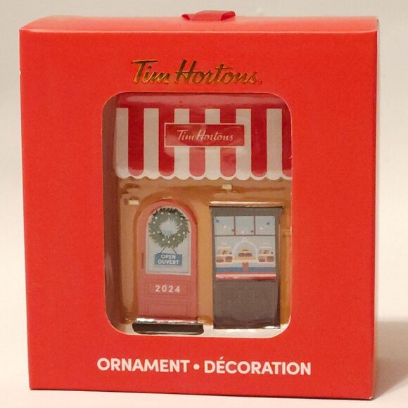 TIM HORTON'S ORNAMENT 2024 Tim Hortons Bake Shop Store Front Christmas Ornament - Picture 1 of 4